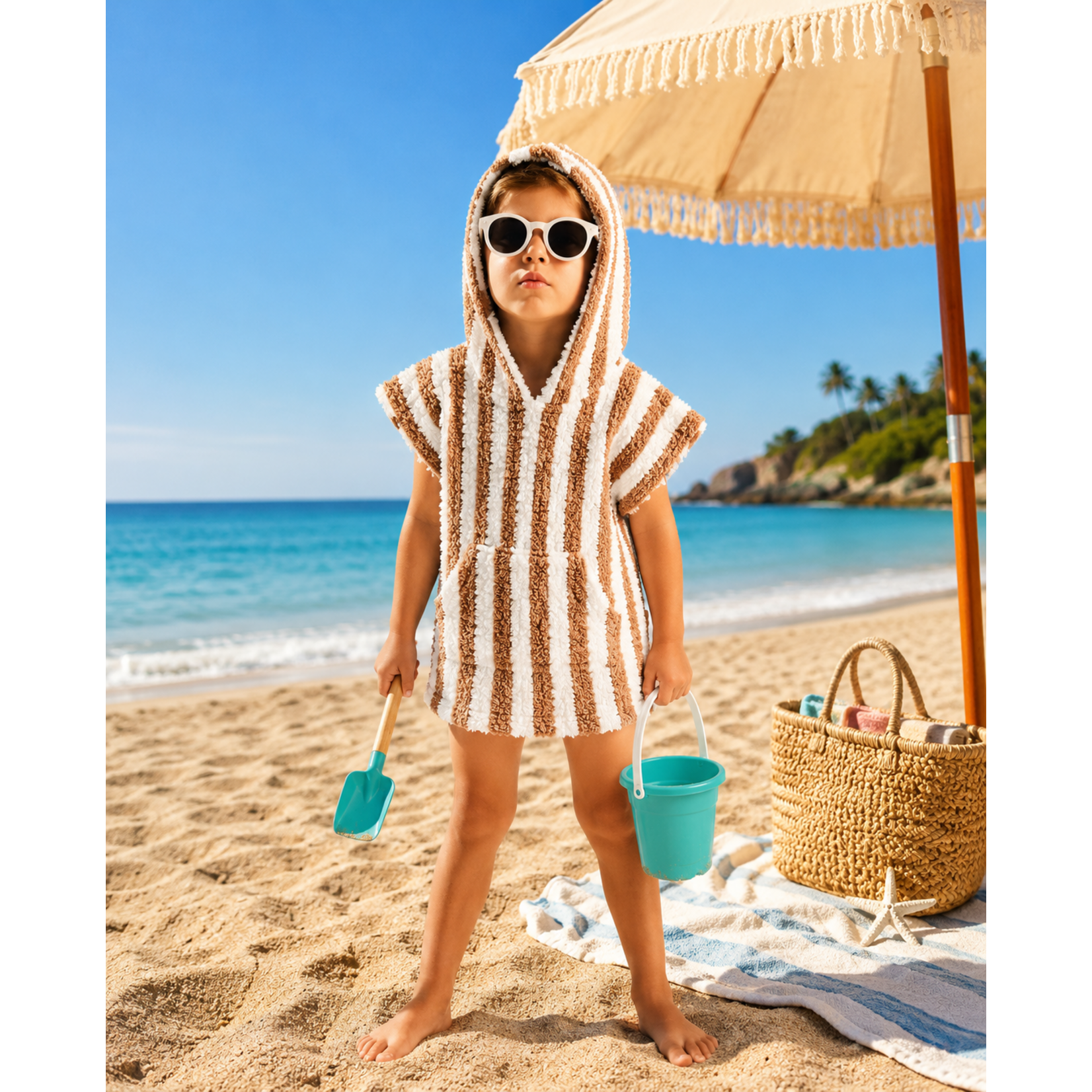 Haakpakket Beach Poncho - kids