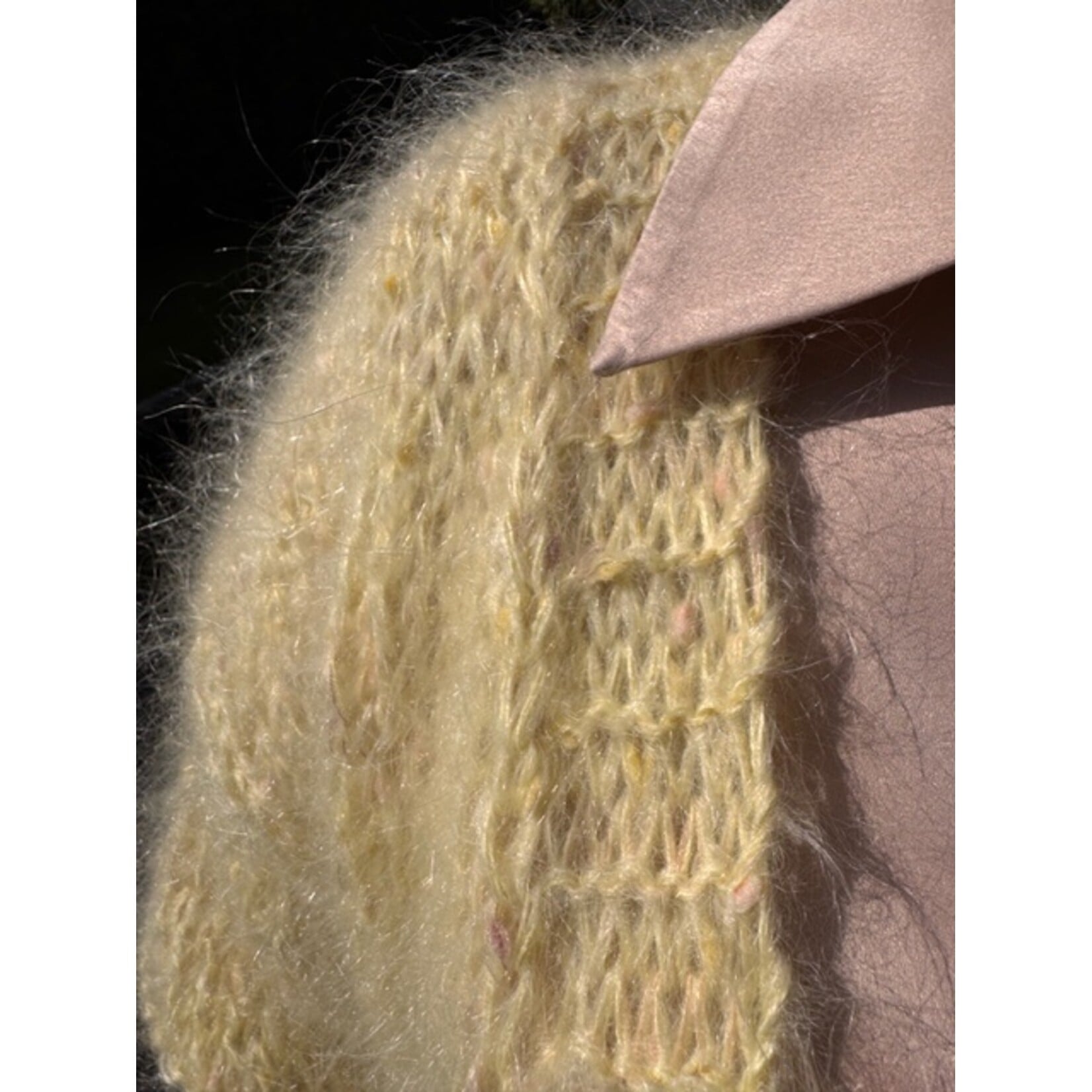 Breipakket Mohair vest met korte mouwen en ribbelboord (8/10)