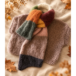 Breipakket Mohair Sjaal met strepen in herfstkleuren