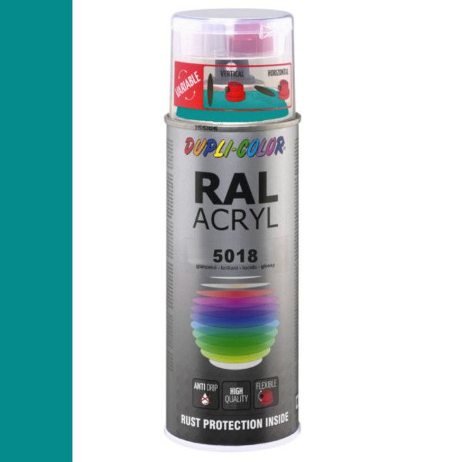 Dupli-Color Ral Acryl Ral 5018 Turquoise Hoogglans 400 ml