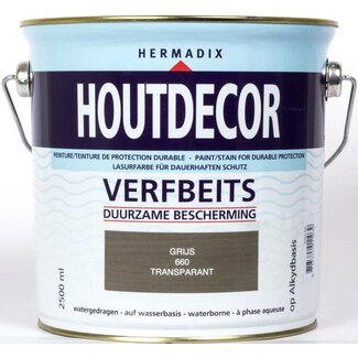 Hermadix Houtdecor Verfbeits Transparant Grijs 660 2,5 liter