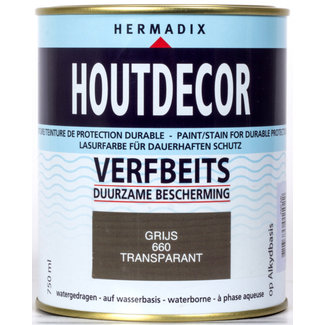 Hermadix Hermadix Houtdecor Verfbeits Transparant Grijs 660 750 ml