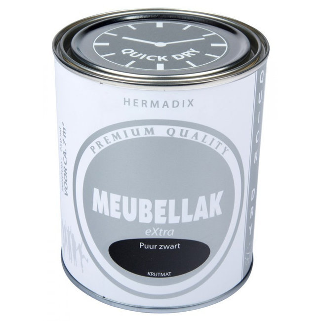 Hermadix Hermadix Meubbellak Extra Puur Zwart Krijtmat 750 ml