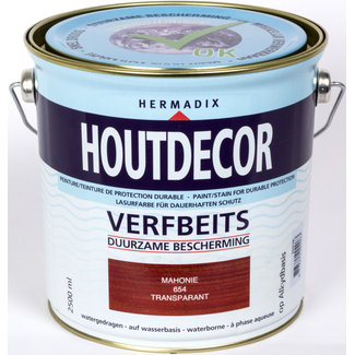 Hermadix Houtdecor Verfbeits Transparant Mahonie 654 2,5 liter