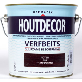 Hermadix Hermadix Houtdecor Verfbeits Transparant Noten 655 2,5 liter