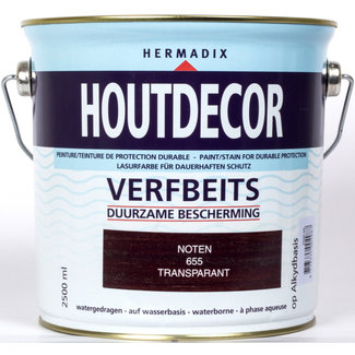 Hermadix Houtdecor Verfbeits Transparant Noten 655 2,5 liter