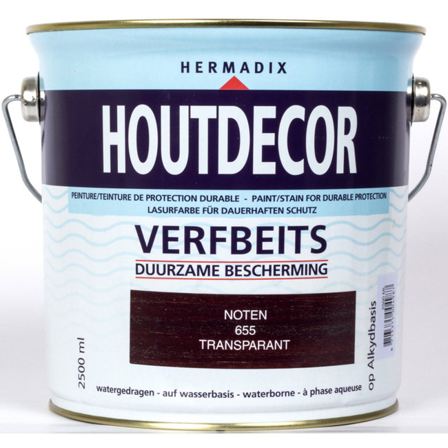 Hermadix Houtdecor Verfbeits Transparant Noten 655 2,5 liter