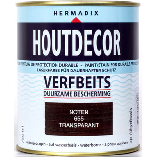 Hermadix Houtdecor Verfbeits Transparant Noten 655 750 ml