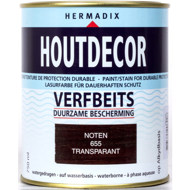 Hermadix Hermadix Houtdecor Verfbeits Transparant Noten 655 750 ml