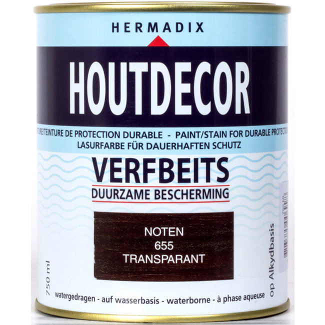 Hermadix Houtdecor Verfbeits Transparant Noten 655 750 ml