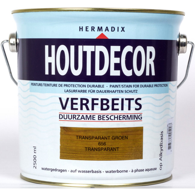 Hermadix Houtdecor Verfbeits Transparant Groen 656 2,5 liter