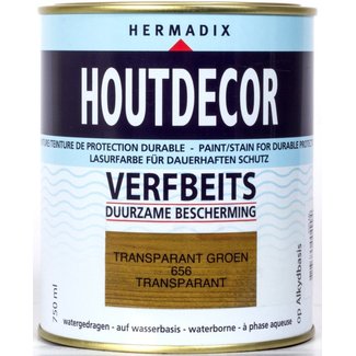 Hermadix Hermadix Houtdecor Verfbeits Transparant Groen 656 750 ml