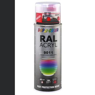 Dupli-Color Ral Acryl Ral 9011 Grafiet zwart Hoogglans 400 ml