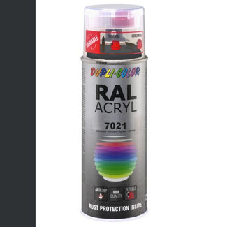 Dupli-Color Ral Acryl Ral 7021 Zwart grijs Hoogglans 400 ml