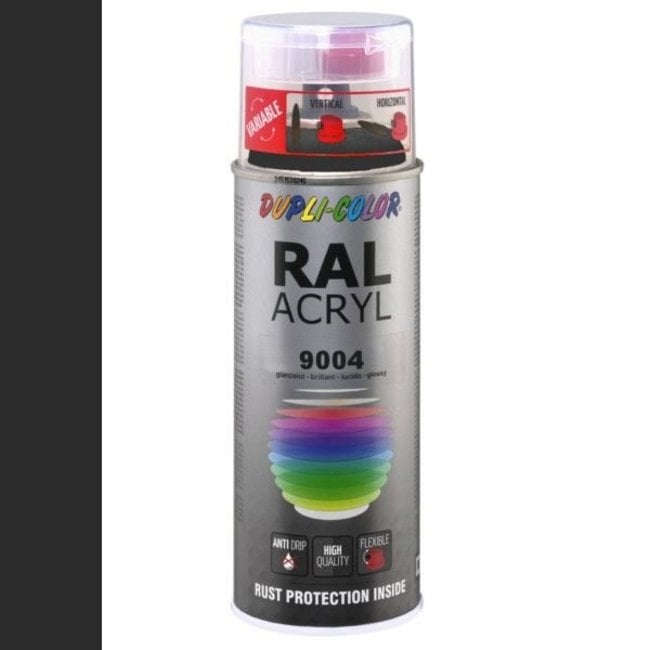 Dupli-Color Ral Acryl Ral 9004 Signaal zwart Hoogglans 400 ml