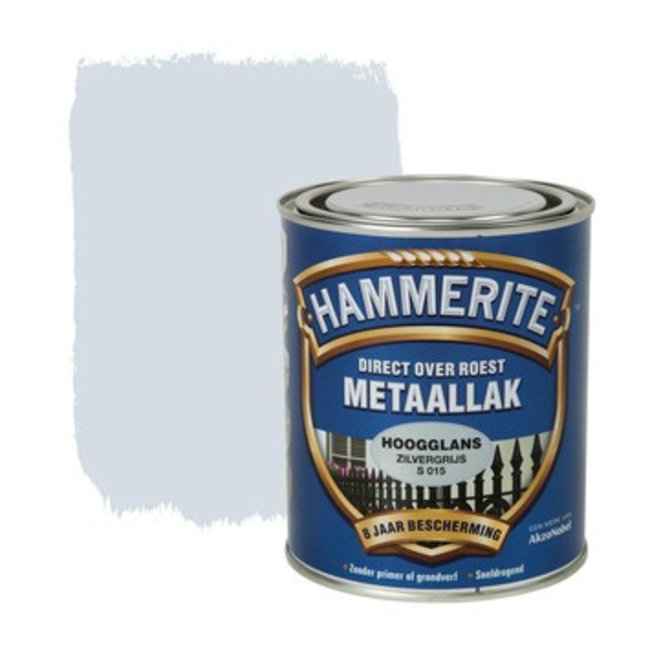 Hammerite Hammerite Metaallak Zilvergrijs S015 Hoogglans 250 ml