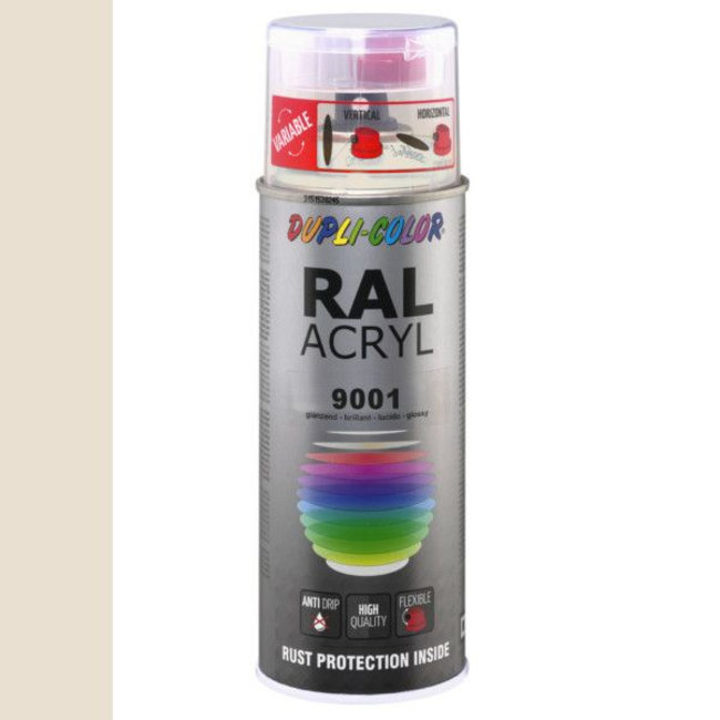 Dupli-Color Ral Acryl Ral 9001 Creme wit Hoogglans 400 ml