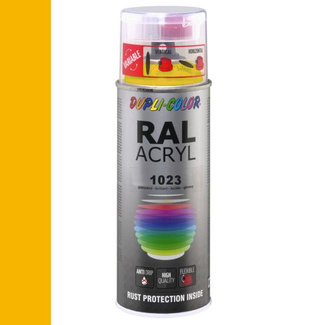 Dupli-Color Ral Acryl Ral 1023 Verkeersgeel Hoogglans 400 ml
