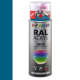 Dupli-Color Ral Acryl Ral 5019 Capri blauw Hoogglans 400 ml