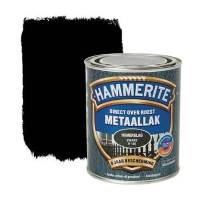 Hammerite Hammerite Metaallak Zwart H160 Hamerslag 250 ml
