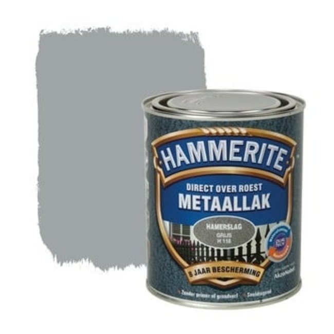 Hammerite Hammerite Metaallak Grijs H118 Hamerslag 750 ml