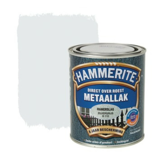 Hammerite Hammerite Metaallak Zilvergrijs H115 Hamerslag 250 ml