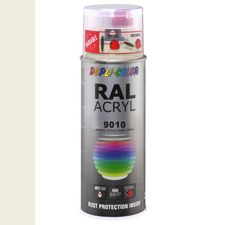 Dupli-Color Ral Acryl Ral 9010 Helder wit Hoogglans 400 ml