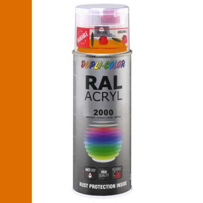 Dupli-Color Ral Acryl Ral 2000 Geel-oranje Hoogglans 400 ml