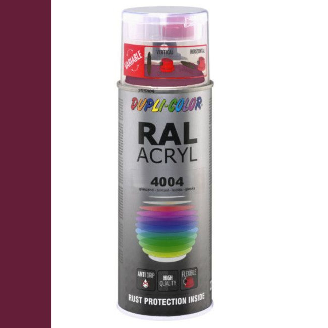 Dupli-Color Ral Acryl Ral 4004 Bordeaux violet Hoogglans 400 ml