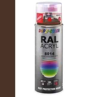 Dupli-Color Ral Acryl Ral 8014 Sepia bruin Hoogglans 400 ml