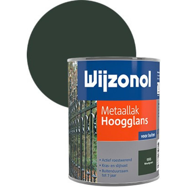 Wijzonol Wijzonol Metaallak Hoogglans Woudgroen 9325 750 ml