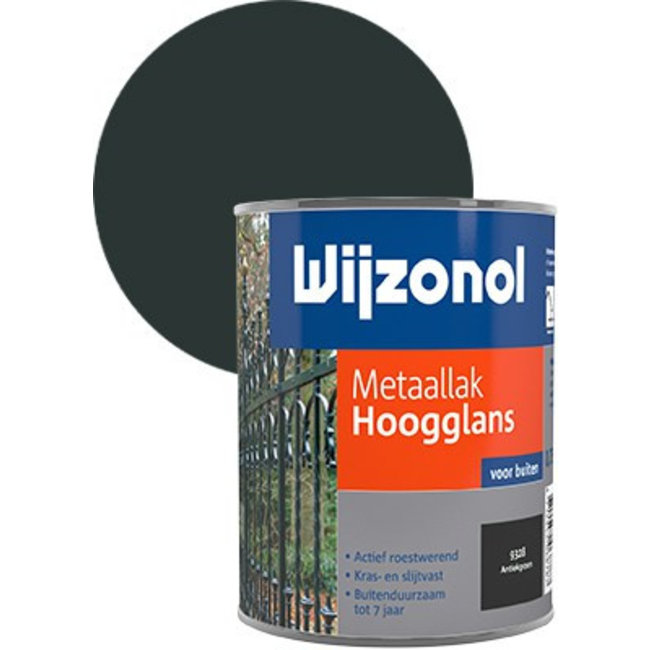 Wijzonol Wijzonol Metaallak Hoogglans Antiekgroen 9328 750 ml