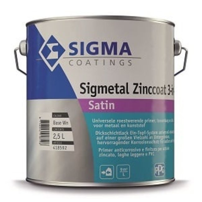 Sigma Sigma Sigmetal Zinccoat 3in1 Satin 2,5 liter