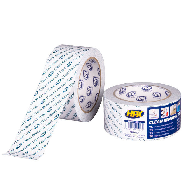 HPX Schoonverwijderbare PVC Tape 50mm x 33m