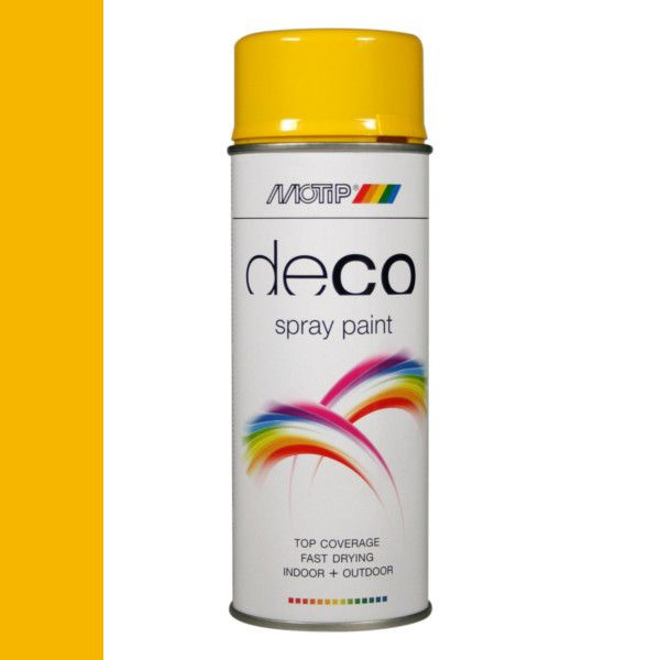 Motip Deco Paint Ral 1021 Koolzaad Geel Hoogglans 400 ml Altijdverf.nl