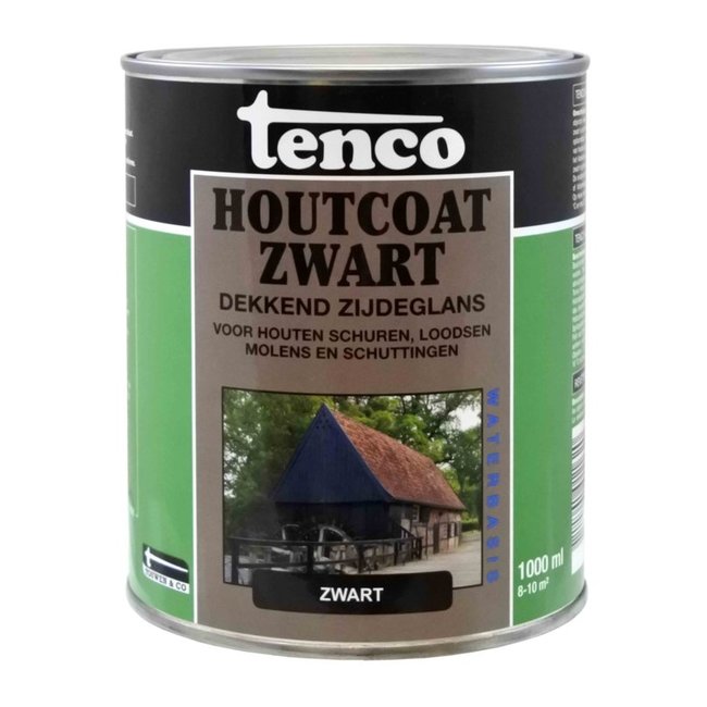 Tenco Tenco Houtcoat Zwart Waterbasis Zijdeglans 1 liter