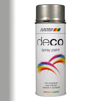 Motip Deco Paint Ral 9006 Blank Aluminium Metallic Hoogglans 400 ml
