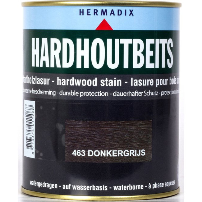 Hermadix Hardhoutbeits Donker Grijs 463 750 ml