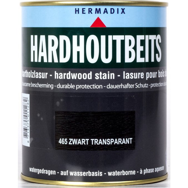 Hermadix Hermadix Hardhoutbeits Zwart Transparant 465 750 ml