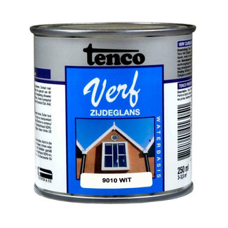 Tenco Tenco Verf Wit Ral 9010 Zijdeglans Waterbasis 250 ml