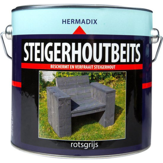 Hermadix Hermadix Steigerhoutbeits Rotsgrijs 2,5 liter