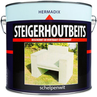 Hermadix Hermadix Steigerhoutbeits Schelpenwit 2,5 liter