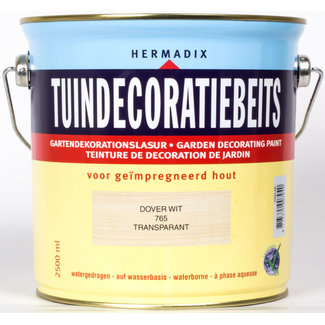 Hermadix Tuindecoratiebeits Transparant Dover Wit 765 2,5 liter