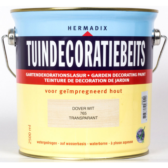 Hermadix Tuindecoratiebeits Transparant Dover Wit 765 2,5 liter