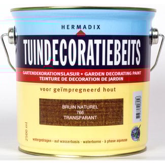 Hermadix Tuindecoratiebeits Transparant Bruin Naturel 766 2,5 liter