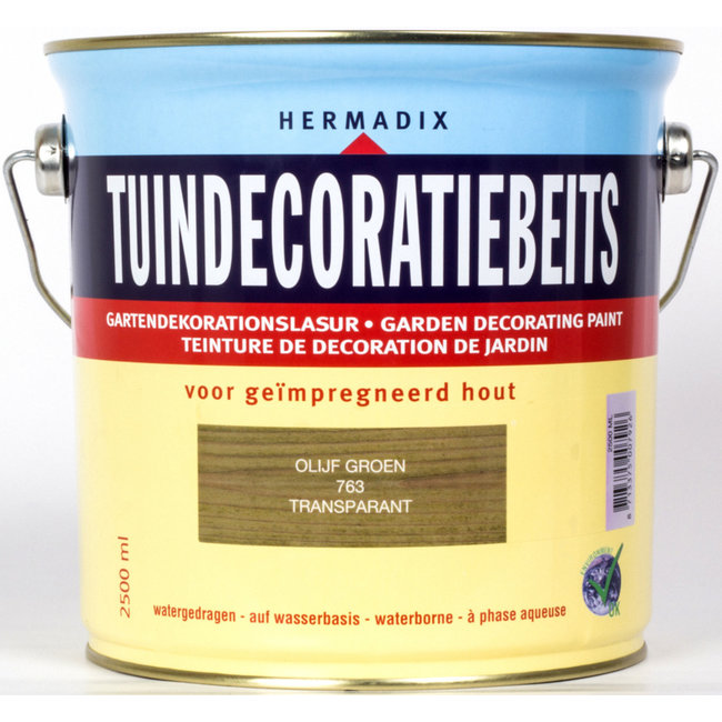 Hermadix Tuindecoratiebeits Transparant Olijf Groen 763 2,5 liter