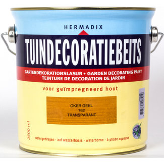 Hermadix Tuindecoratiebeits Transparant Oker Geel 762 2,5 liter