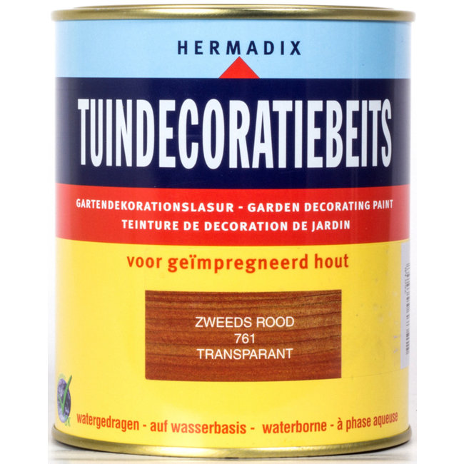 Hermadix Tuindecoratiebeits Transparant Zweeds Rood 761 750 ml