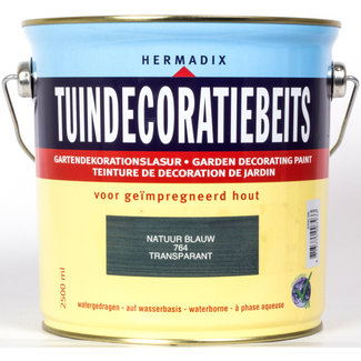 Hermadix Tuindecoratiebeits Transparant Natuur Blauw 764 2,5 liter
