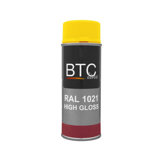 BTC Spray Ral 1021 Koolzaadgeel Hoogglans 400 ml